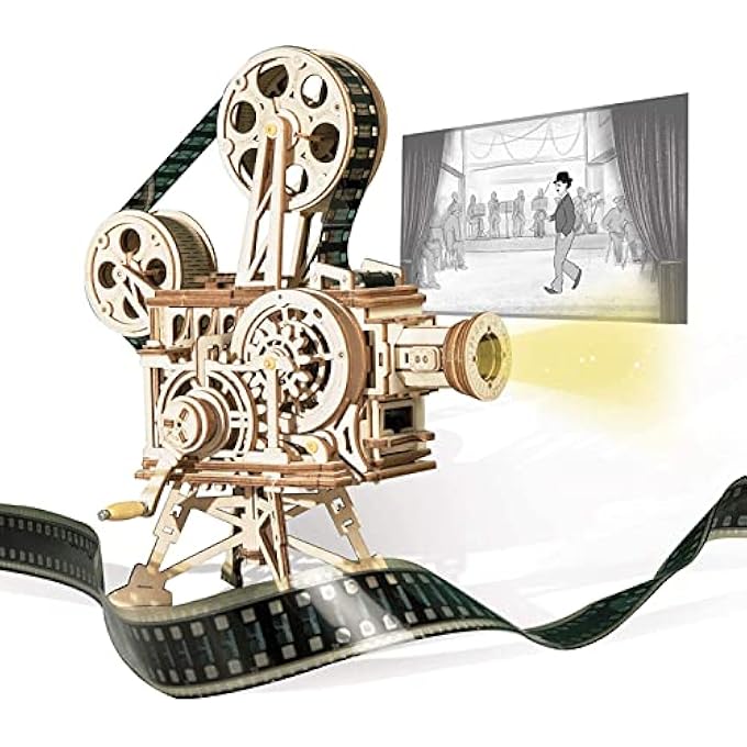 3D WOODEN PUZZLE, MECHANICAL GEARS TOY BUILDING SET, BRAIN TEASER GAMES, ENGINEERING TOYS, FAMILY WOODEN CRAFT KIT (VITASCOPE) - Image 1